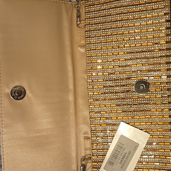 Nina Rose Gold And Silver Elegant Clutch - Picture 8 of 17